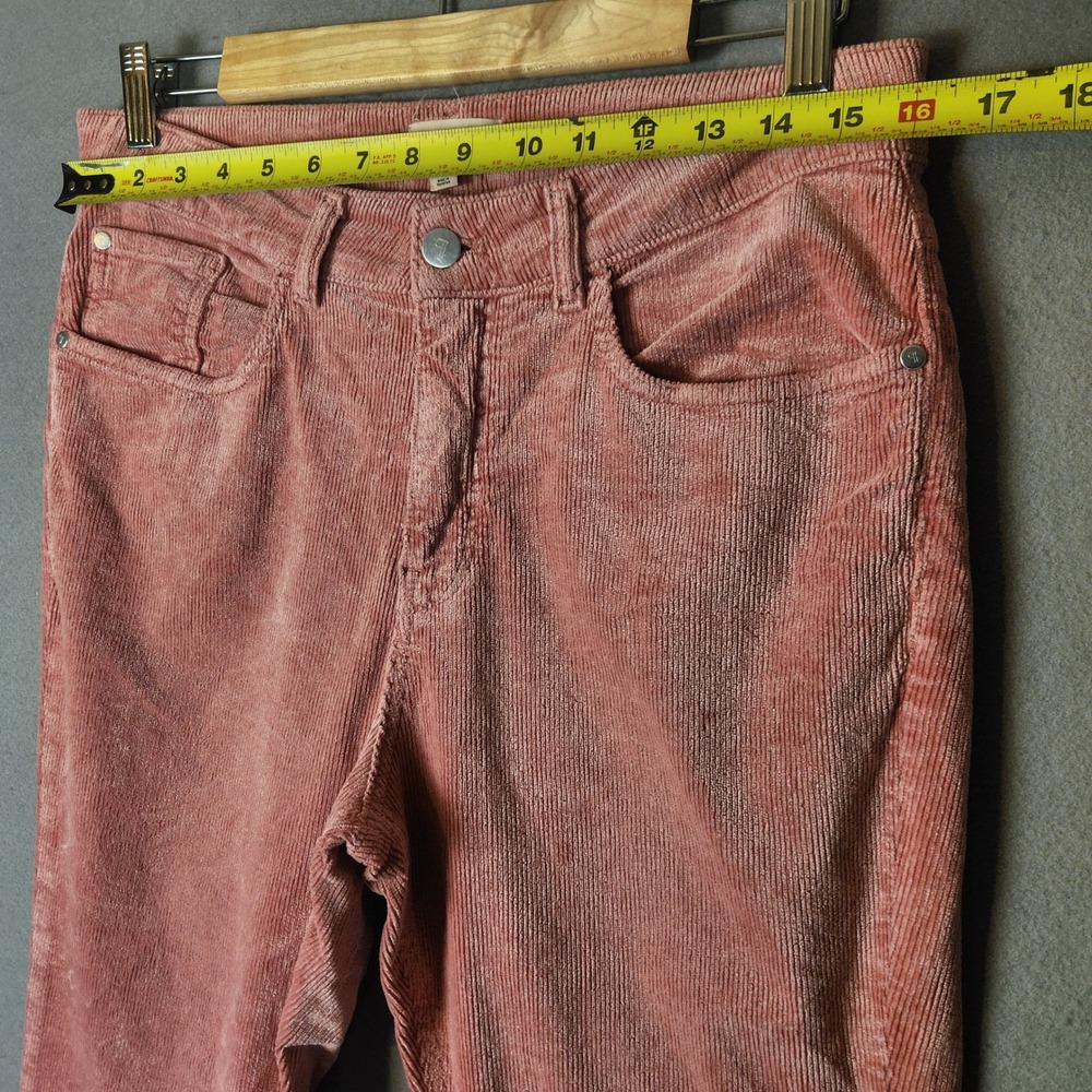 Pilcro Anthropologie Corduroy Pants 31 Pink The Yaya Mid Rise Crop Flare - Picture 6 of 10
